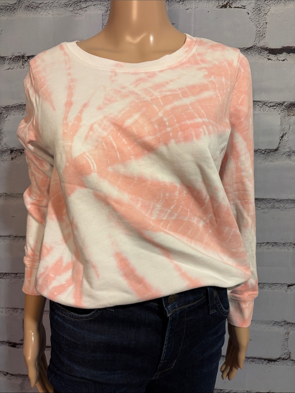 J. Crew Women’s Pink White Tie-dye Sweatshirt Size XS